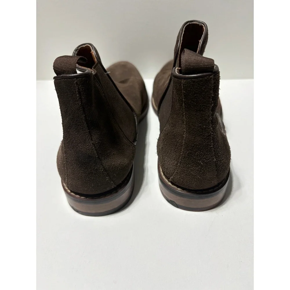 Nordstrom Chelsea Boots Mens Dark Brown Suede Ankle Pull On Studded Sole